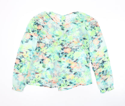 Womens UK Size S VILA Green Basic Blouse