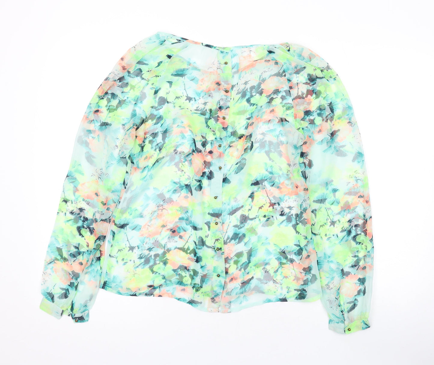 Womens UK Size S VILA Green Basic Blouse