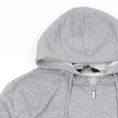 Originals Mens Grey Polyester Full Zip Hoodie Size S