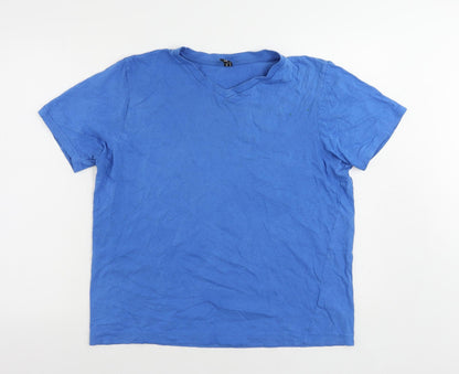 Womens UK Size M Donnay Blue Basic T-Shirt