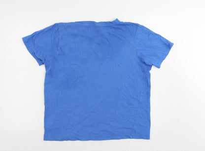 Womens UK Size M Donnay Blue Basic T-Shirt