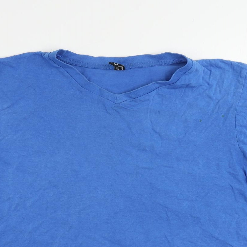 Womens UK Size M Donnay Blue Basic T-Shirt