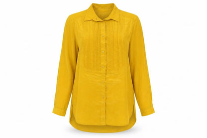 Womens UK Size 10 Principles Yellow Tunic Button-Up