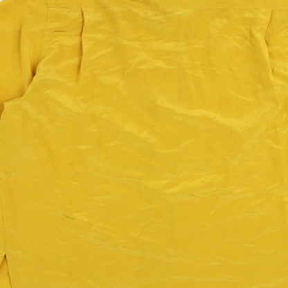 Womens UK Size 10 Principles Yellow Tunic Button-Up