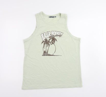 Lee Cooper Womens Green Polyester Basic Tank Size XL Round Neck - Baja Palms