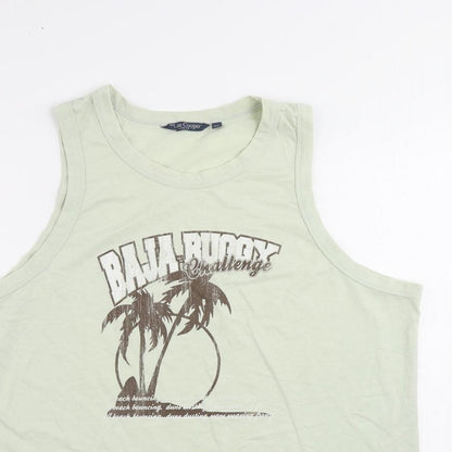 Lee Cooper Womens Green Polyester Basic Tank Size XL Round Neck - Baja Palms