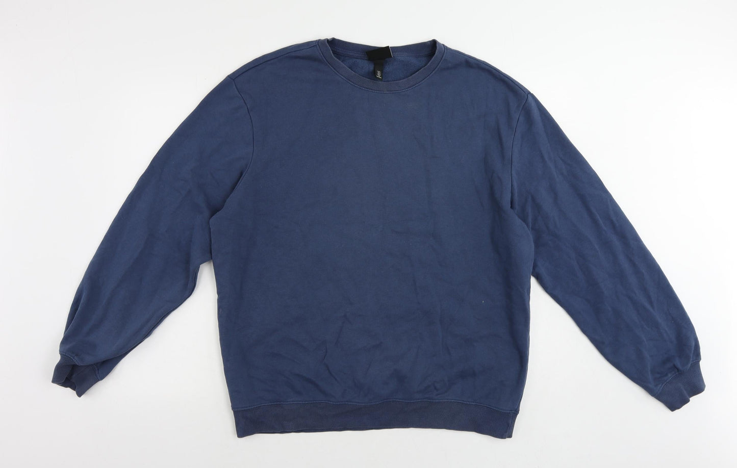 Mens UK Size L H&M Blue Pullover Sweatshirt
