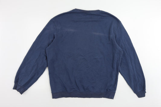 Mens UK Size L H&M Blue Pullover Sweatshirt