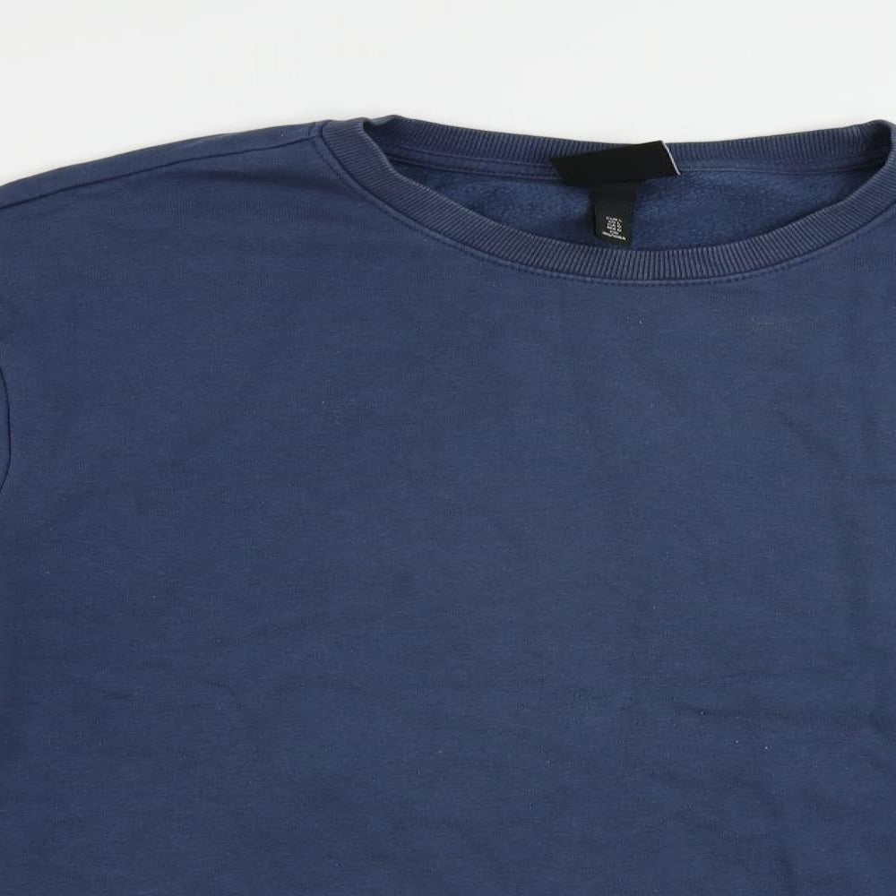 Mens UK Size L H&M Blue Pullover Sweatshirt