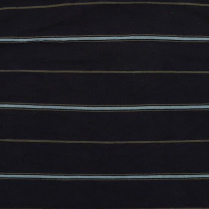 Atlantic Bay Mens Blue Striped Cotton Polo Size L Collared Button