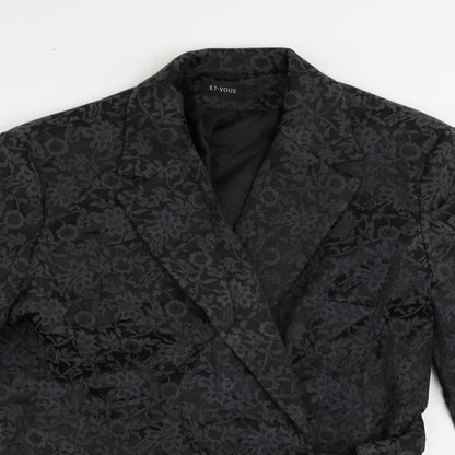 Womens UK Size 14 Et Vous Black Jacket