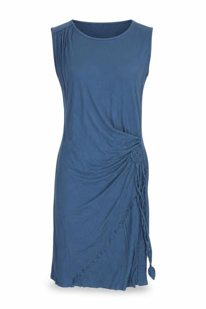 Peruvian Connection Womens Blue Viscose Pencil Dress Size S Round Neck Pullover