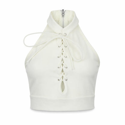 Womens UK Size 4 Missguided White Cropped Tank