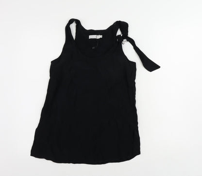 Mara Mac Womens Black Viscose Basic Tank Size 8 Scoop Neck