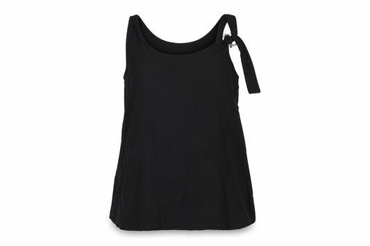 Mara Mac Womens Black Viscose Basic Tank Size 8 Scoop Neck