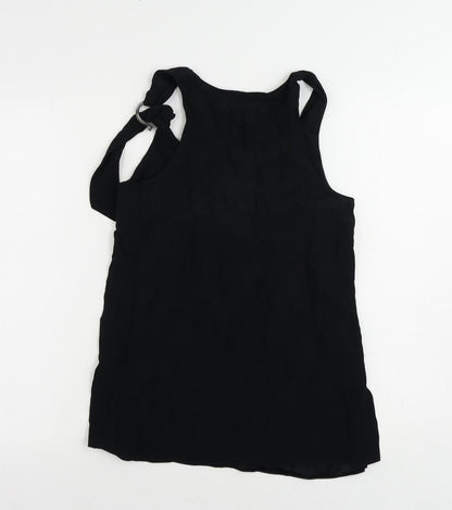 Mara Mac Womens Black Viscose Basic Tank Size 8 Scoop Neck