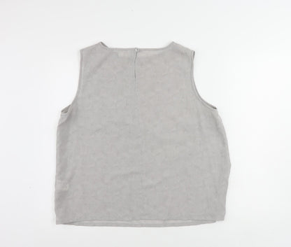 Womens UK Size 20 Roman Grey Basic Blouse