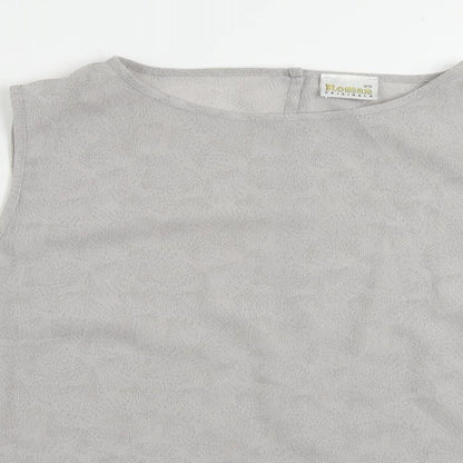 Womens UK Size 20 Roman Grey Basic Blouse