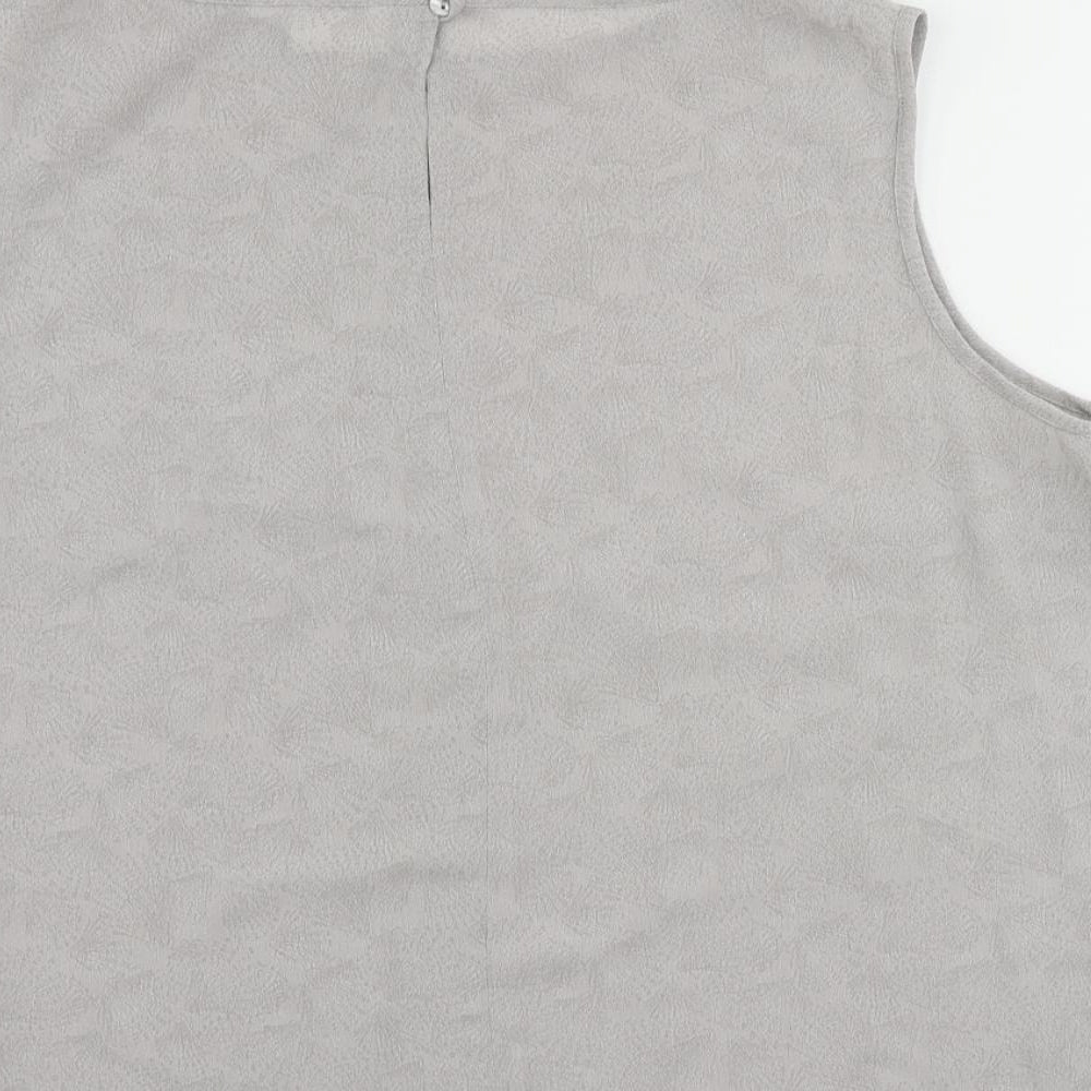 Womens UK Size 20 Roman Grey Basic Blouse