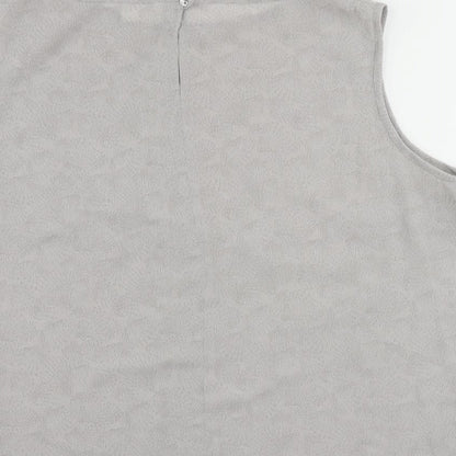 Womens UK Size 20 Roman Grey Basic Blouse