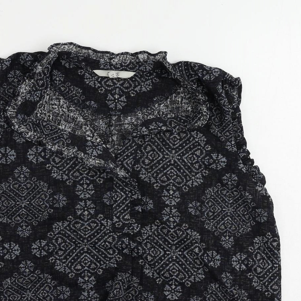 Womens UK Size 10 NEXT Blue Basic Blouse