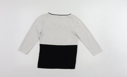 Womens UK Size S Sky White Pullover Jumper
