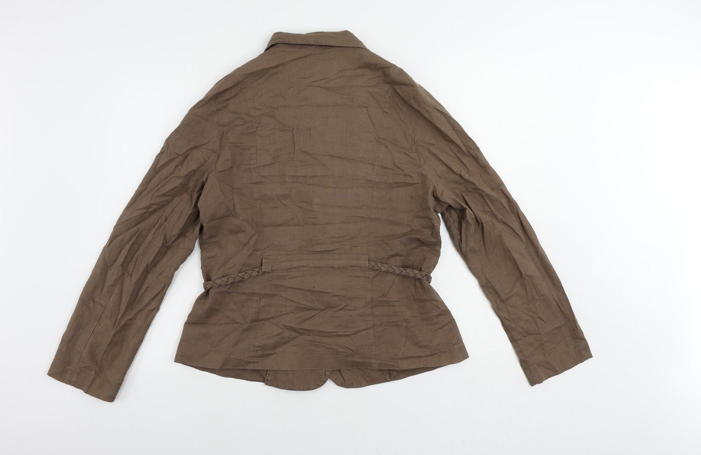 Mystic Womens Brown Jacket Size 16 Button - Lightweight