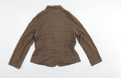 Mystic Womens Brown Jacket Size 16 Button - Lightweight