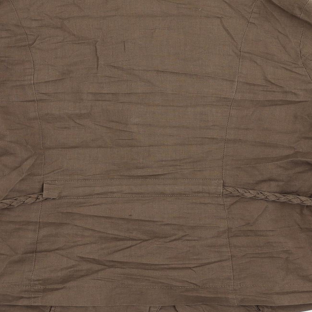 Mystic Womens Brown Jacket Size 16 Button - Lightweight