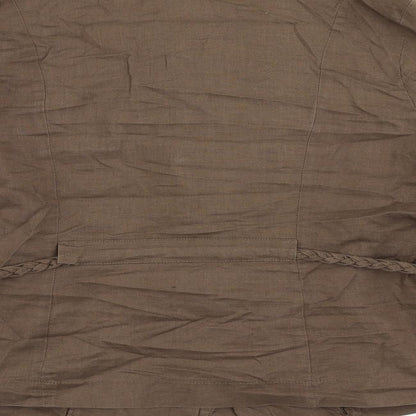 Mystic Womens Brown Jacket Size 16 Button - Lightweight