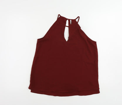 Womens UK Size 8 Only Brown Basic Tank
