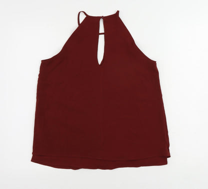 Womens UK Size 8 Only Brown Basic Tank