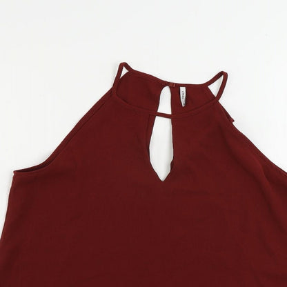Womens UK Size 8 Only Brown Basic Tank