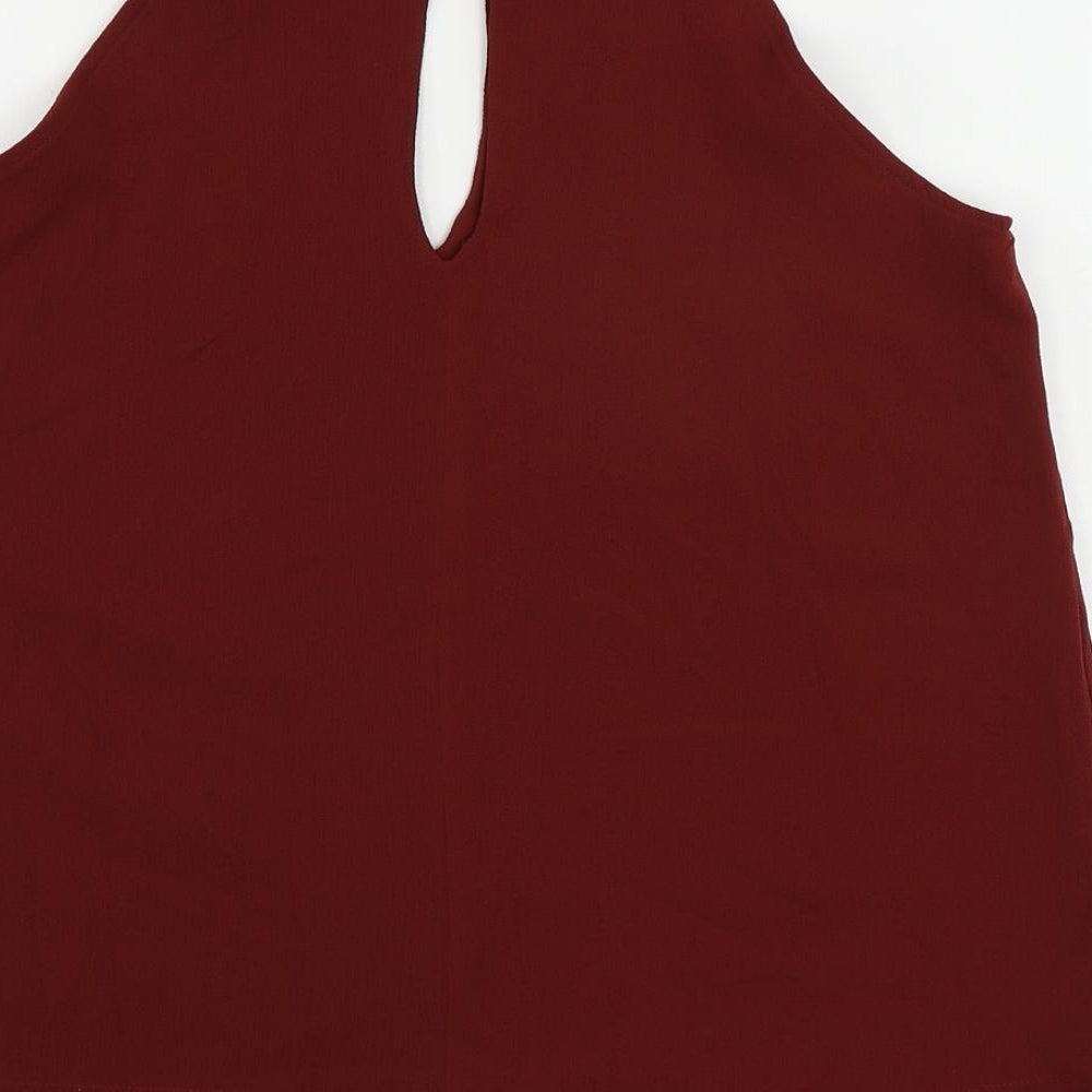 Womens UK Size 8 Only Brown Basic Tank
