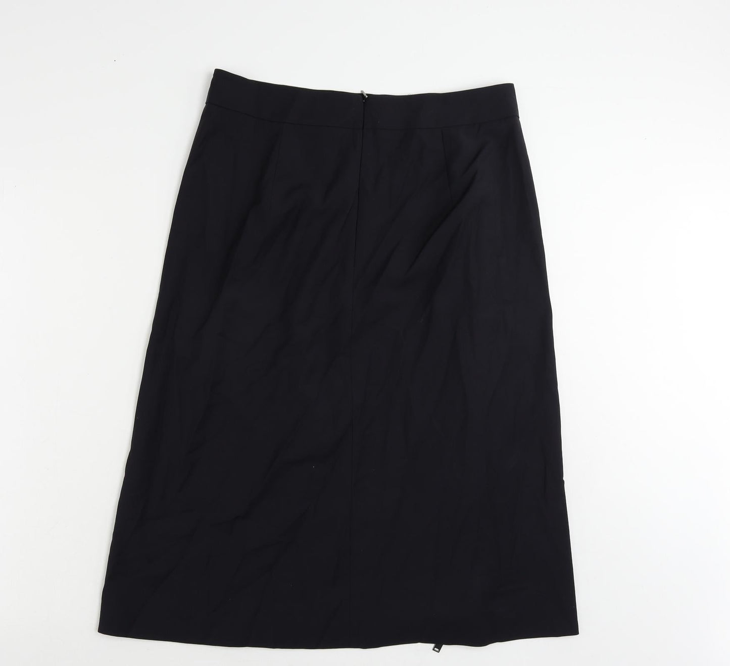 Marc O'Polo Womens Blue Wool A-Line Skirt Size 12 Zip