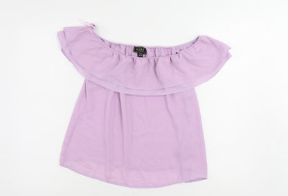 Womens UK Size 10 Lipsy Purple Basic Blouse