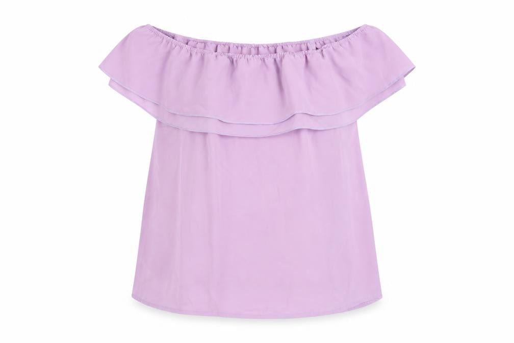 Womens UK Size 10 Lipsy Purple Basic Blouse