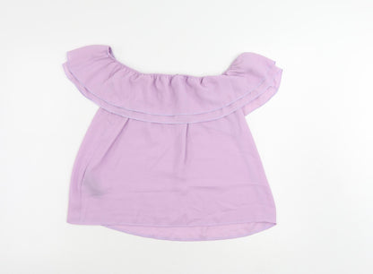 Womens UK Size 10 Lipsy Purple Basic Blouse