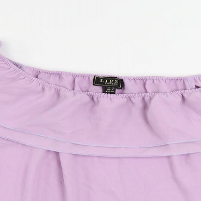 Womens UK Size 10 Lipsy Purple Basic Blouse