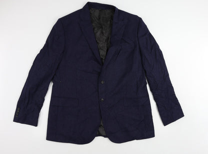 Mens UK Size 46 Marks and Spencer Regular Blue Suit Jacket