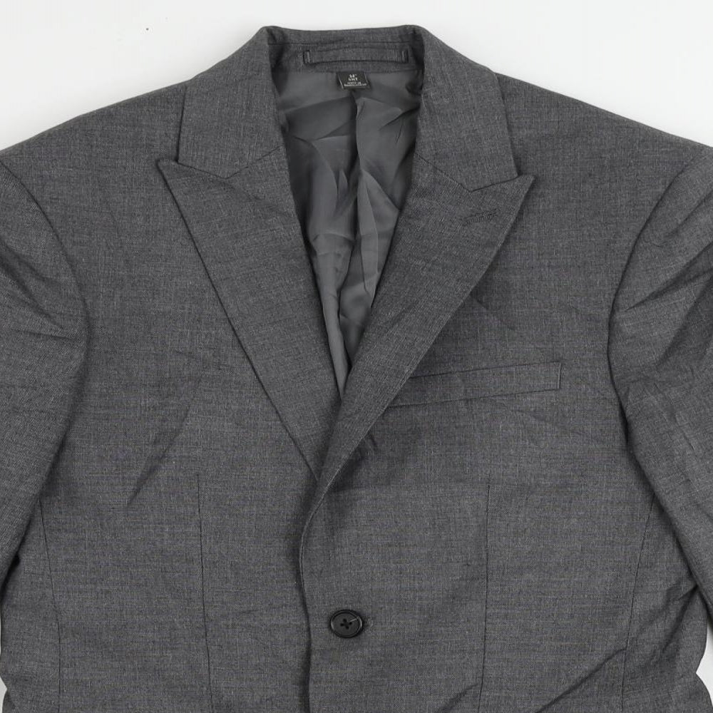 Mens UK Size 34 Marks and Spencer Regular Grey Suit Jacket