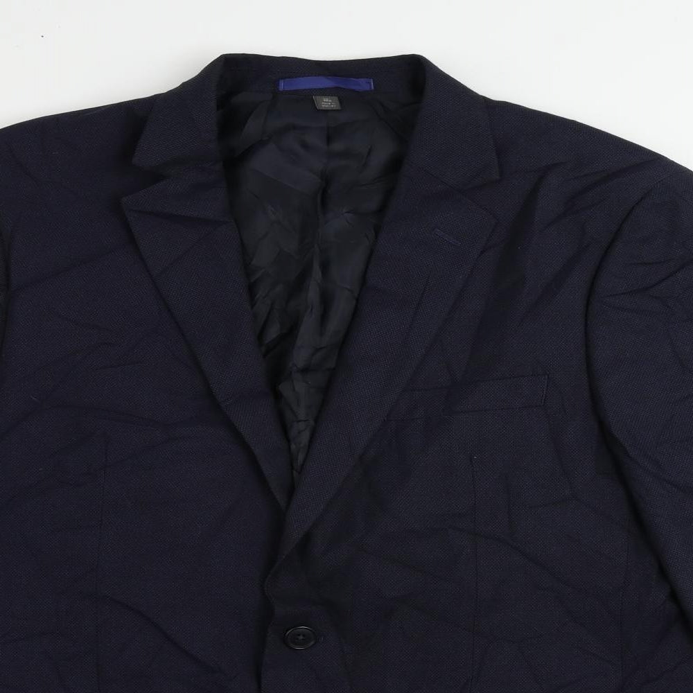 Mens UK Size 42 Marks and Spencer Regular Blue Suit Jacket