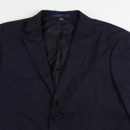 Mens UK Size 42 Marks and Spencer Regular Blue Suit Jacket