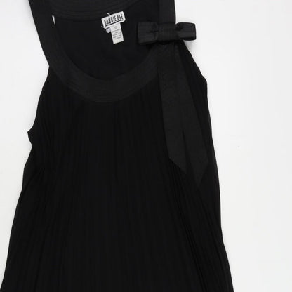 Robbie Bee Womens Black Polyester Trapeze & Swing Size 12 Round Neck - Bow Pleated