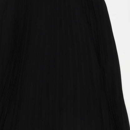 Robbie Bee Womens Black Polyester Trapeze & Swing Size 12 Round Neck - Bow Pleated