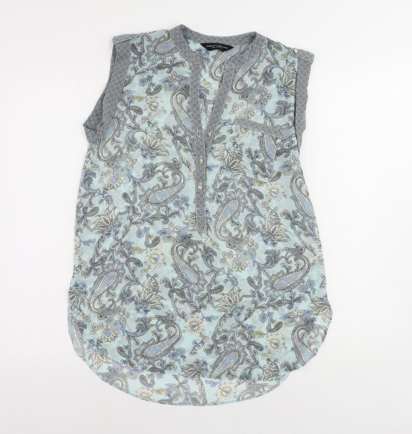 Womens UK Size 10 Dorothy Perkins Blue Basic Blouse