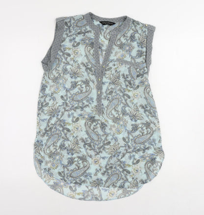 Womens UK Size 10 Dorothy Perkins Blue Basic Blouse