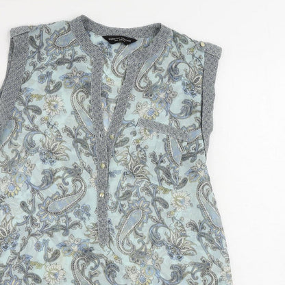 Womens UK Size 10 Dorothy Perkins Blue Basic Blouse