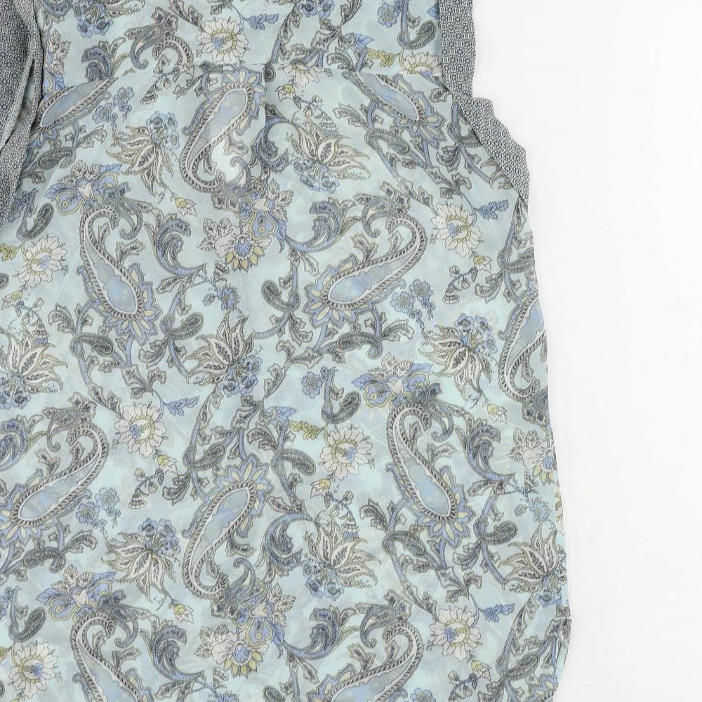 Womens UK Size 10 Dorothy Perkins Blue Basic Blouse