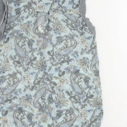 Womens UK Size 10 Dorothy Perkins Blue Basic Blouse